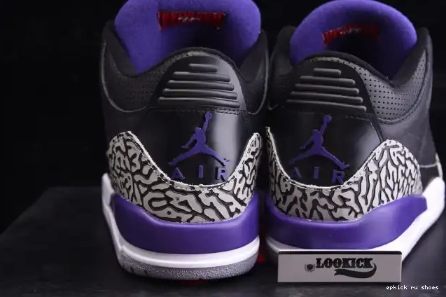Rep Purple CT8532-050 Jordan Black Court Retro 3 Air 0615
